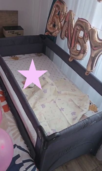 Patut pliabil bebe + saltea
