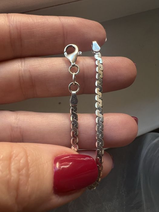 Colier argin nou, 40 cm lungime