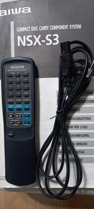 AIWA NSX S3 с колони,радио, диск и касета,дистанционно кабел, книга