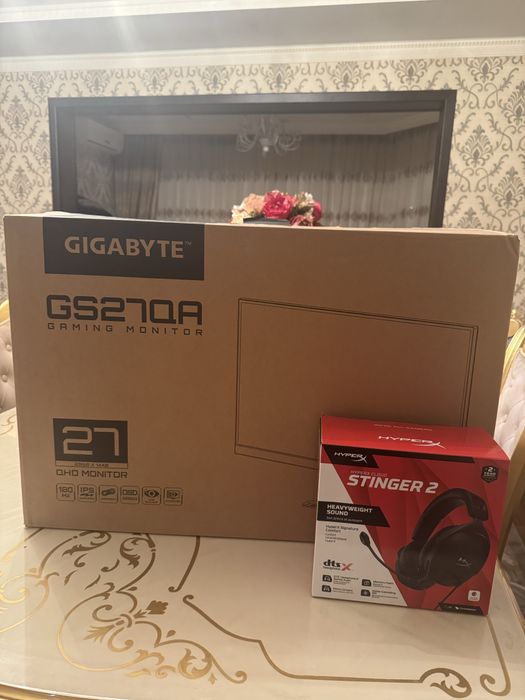 Gigabyte GS27QA 27” 2K 180Hz Monitor + HyperX Cloud Stinger 2 Naushnik
