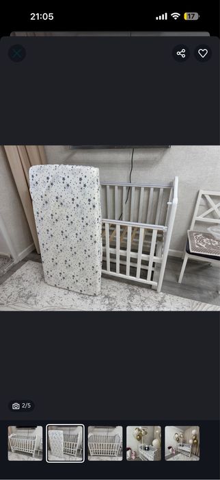 Срочно продам детскую кроватку