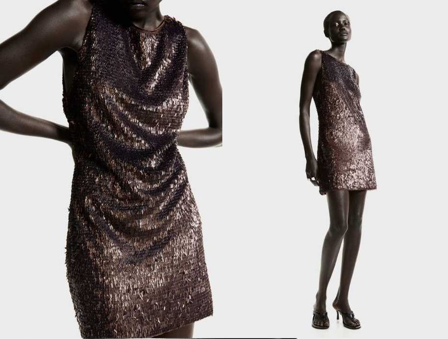 Парти рокля с пайети