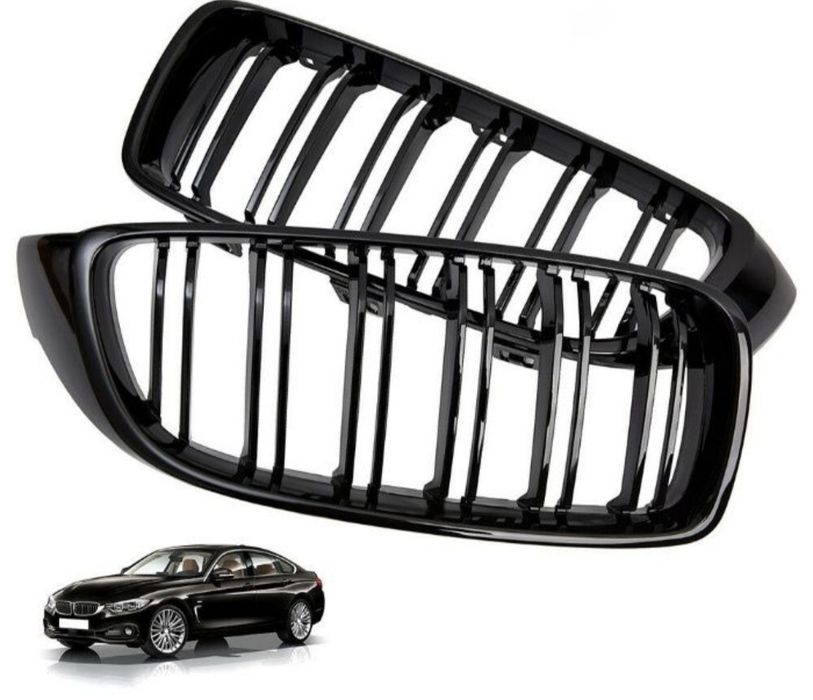 Черни двойни бъбреци пиано лак БМВ BMW F32 F33 F36 F82 F83 2013 - 2017