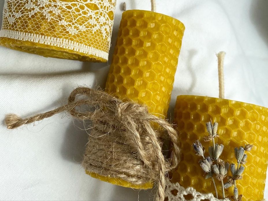 Marturii botez/ nunta, lumanari din ceara naturala