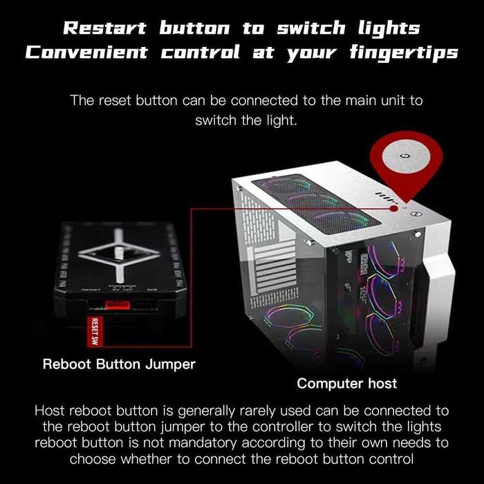 Jungle Leopard ARGB PWM вентилаторен хъб с контролер за 5 V адресируем