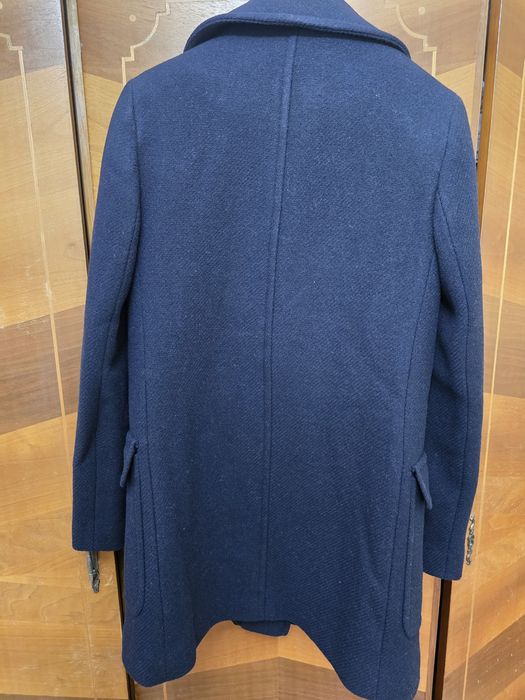 Palton lana, marime S, bleumarin, Raspberry