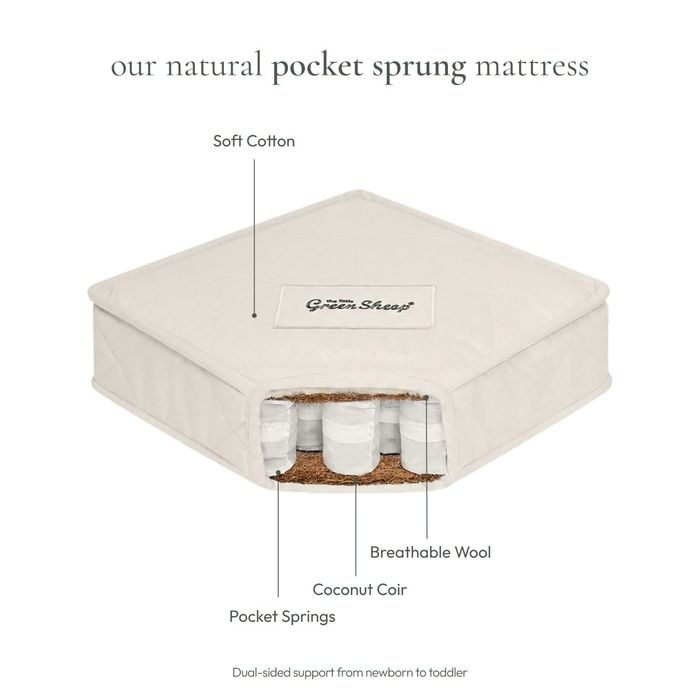 Детско трансформиращо легло SnuzKot + Natural Twist Mattress 68×117 см
