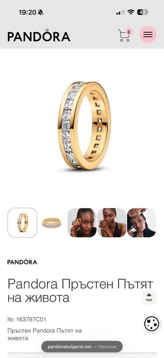 НОВО Пръстен Pandora