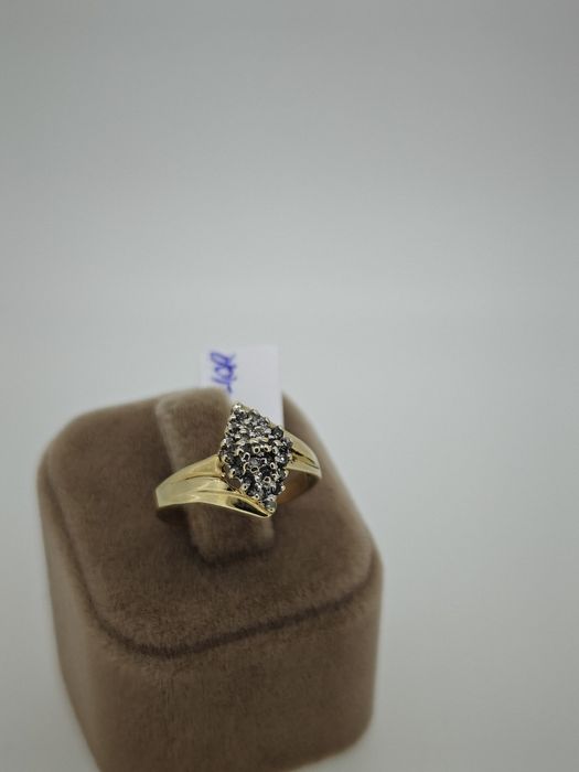 Inel aur 10k 2.37gr cu diamante naturale (r)