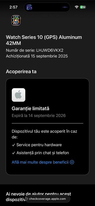 Apple Watch Seria 10 GPS 42MM