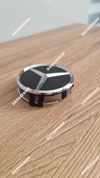 Капачки за джанти Mercedes 75мм черен мат комплект 4бр