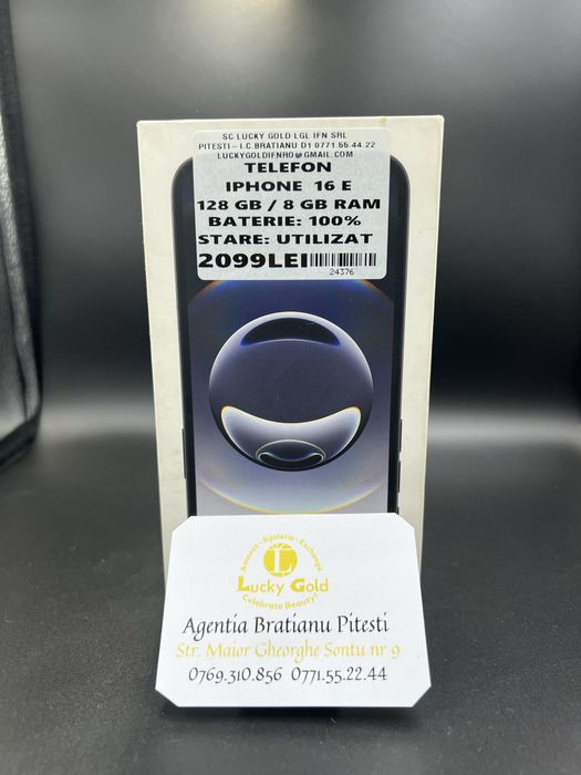 Iphone 16 e 128 gb 8 gb ram baterie 100% cod 24376