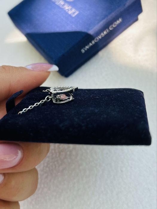 Розово танцуващо сърце колие на Swarovski