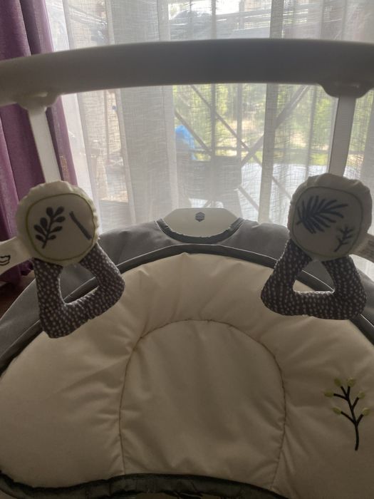 Leagan si balansoar Joie Sansa 2 in 1 Fern, rotativ, Gri