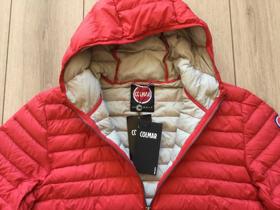 НОВО оригинално червено пухено яке COLMAR размер 56 / XL от Италия