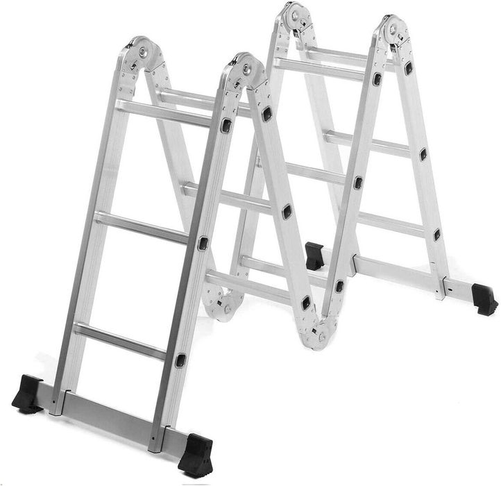 Scara multifunctionala, aluminiu, 4x3 trepte, 3,7 m, Noua