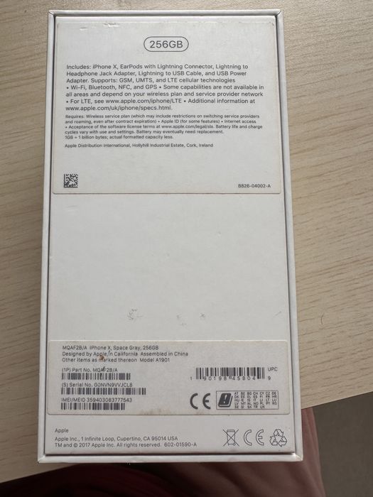 Iphone X 256gb.