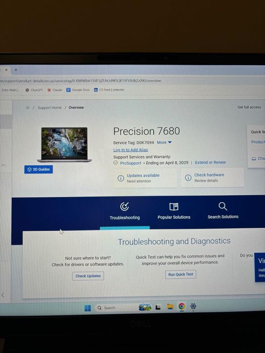 Dell Precision 7680 1 TB SSD RTX A1000 32 GB RAM