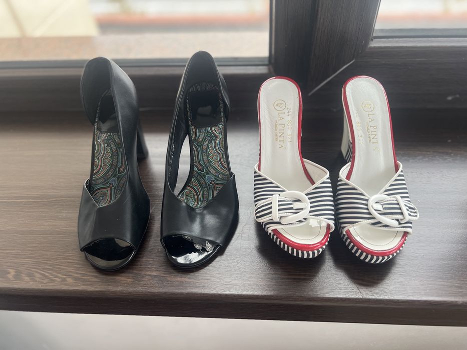 Туфли шлёпка с каблуком