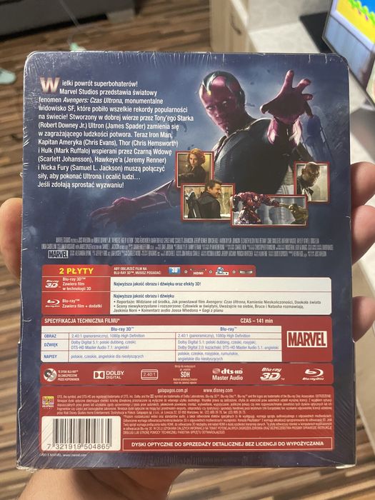 Vand blu ray Avengers Age of Ultron 3D+2D steelbook