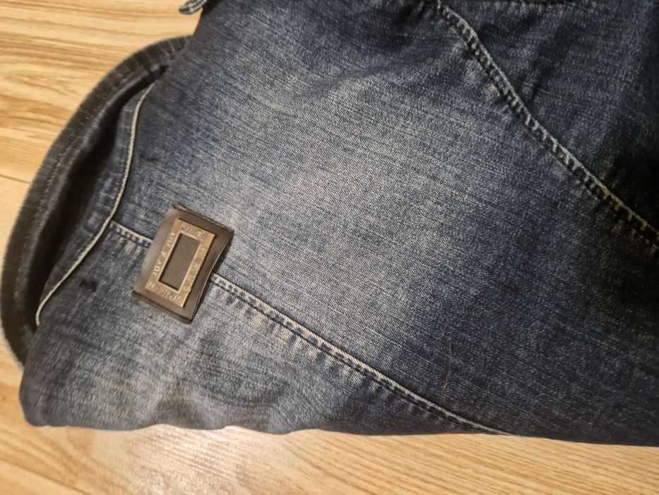 Дънково яке с кожени ръкави-м размер