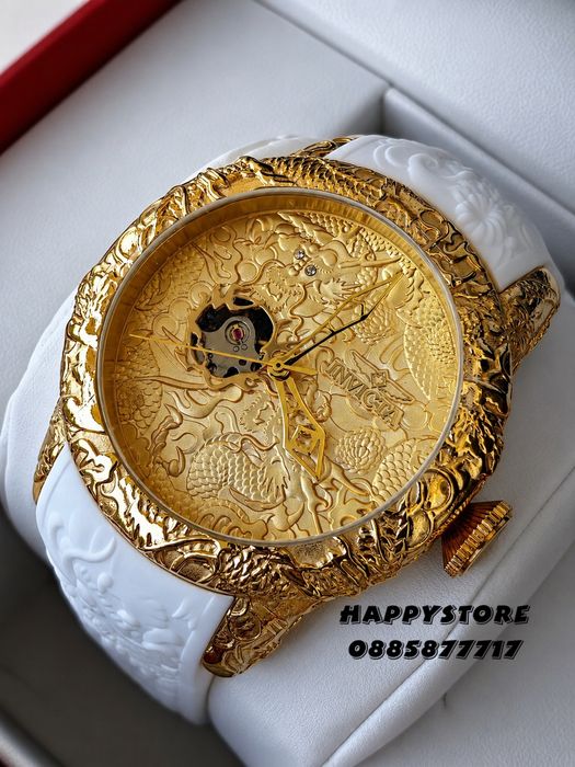 INVICTA Katana automatic white/gold  50 mm, Инвикта нов мъжки часовник