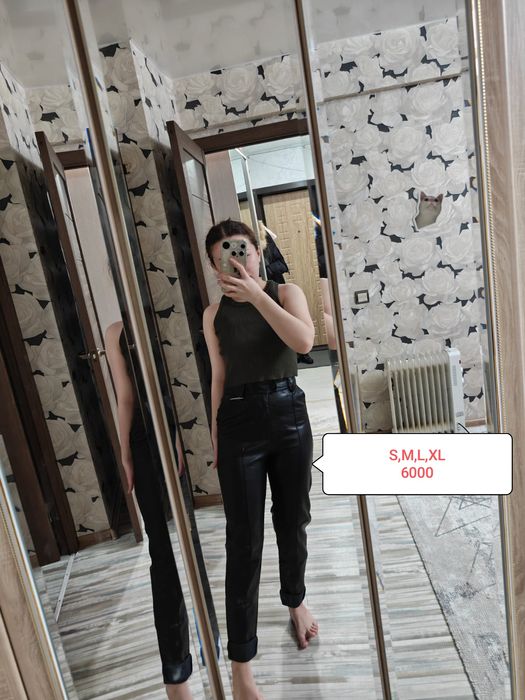 Брюки из экокожи новые