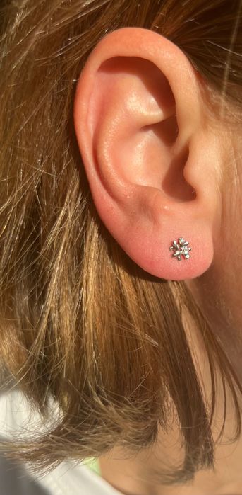 Сребърни обеци с бяла перла