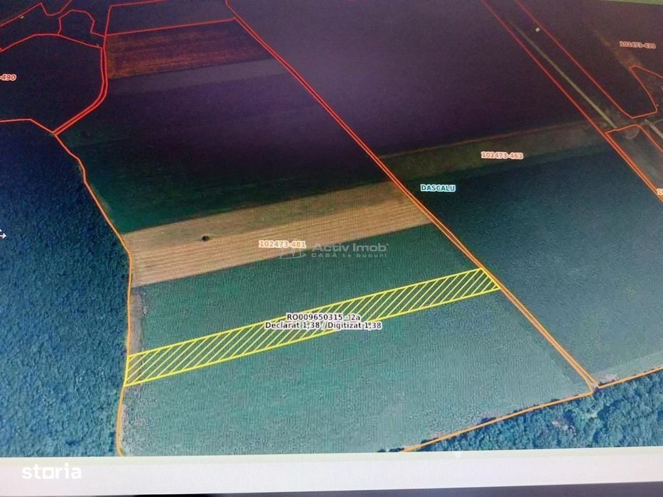 Teren Intravilan - Dascalu - 13500mp - deschidere 34.5mp
