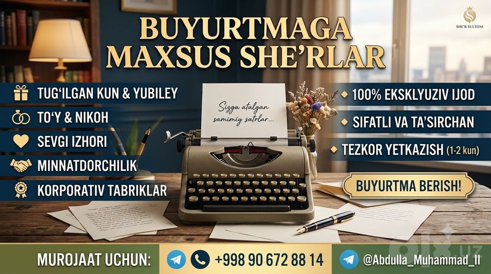 Buyurtmaga she’r yozish