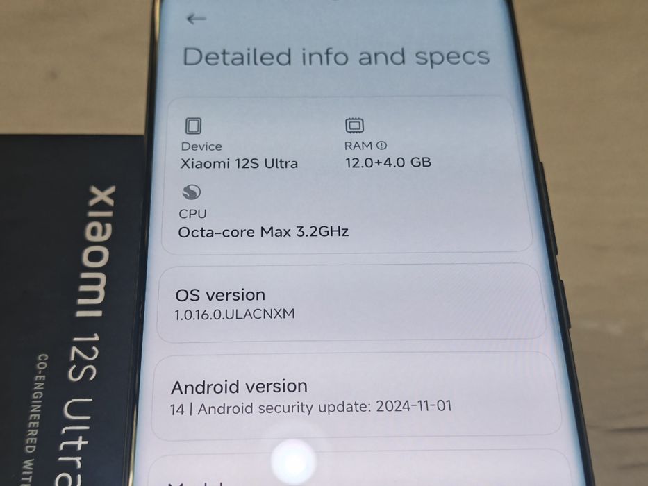 Бартер Xiaomi 12S Ultra 5G 12 GB RAM 256 GB