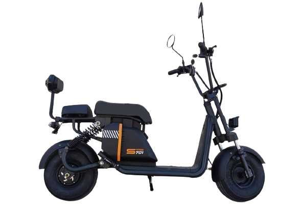 Електрически скутер тип Чопър EcoWay Middle 701 500W в черен цвят