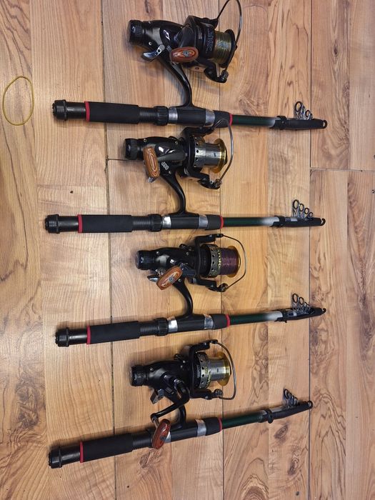 Vând 4 Lansete 3.60 cu 4 Mul. ( cadou 4 Lansete + 4 Mulinete)