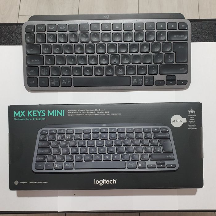 Tastatură Wireless Logitech MX Keys Mini Bluetooth Iluminată Smart Graphite Layout US INTL Cutie