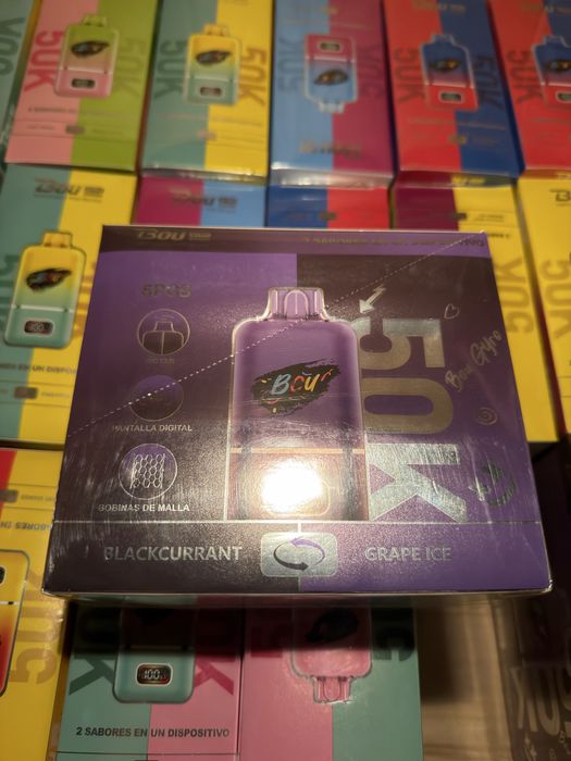 Vape Bou - 50.000 Fumuri - 2 Arome - Ecran LED RGB - Rotate & Change