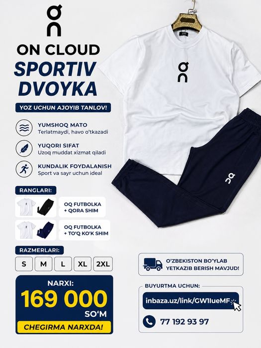 ON Cloud brendidan zamonaviy sportiv dvoyka