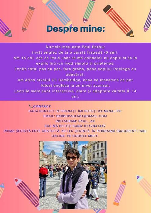 Meditații pentru copii 8–14 ani – engleză, teme, Cambridge