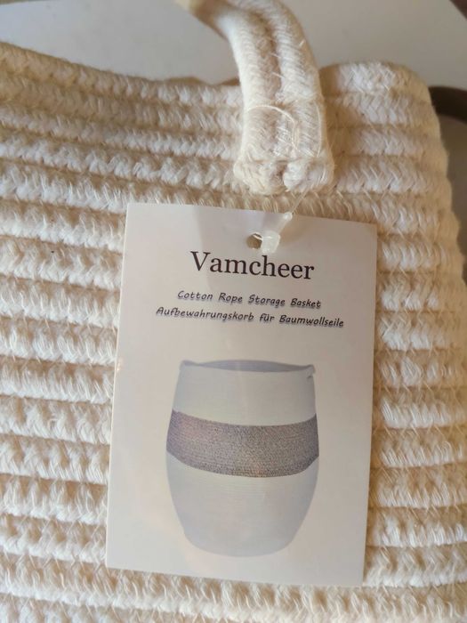 Плетена кошница за съхранение Vamcheer – памучно въже
