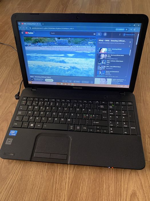 Laptop Toshiba Satellite Display 15,6 led,Windows 10 Pro 6gb ram,500gb memorie,perfect funcțional cu incarcator.Nu are bateria