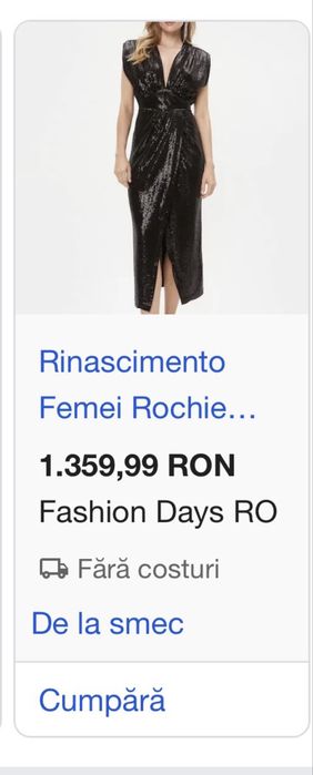 Vand rochie Rinascimento, marime M , aurie