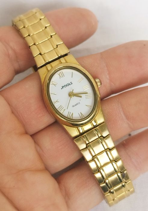 Ceas de damă Pools cu Quartz, din oțel inoxidabil, rezistent la apă.