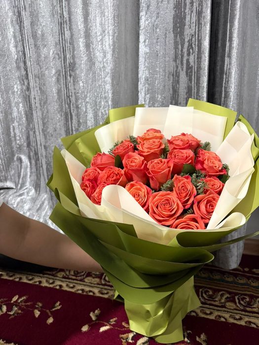 Цветы (оранжевый роза)