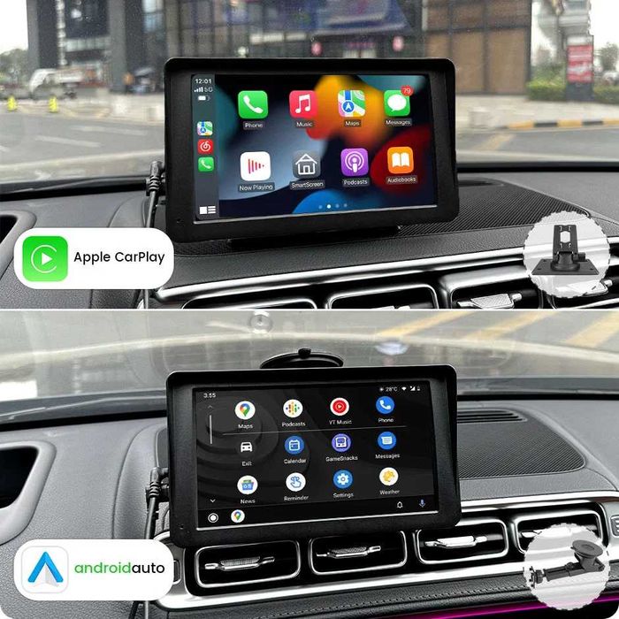 Navigație Auto Universală 7 inch, Apple CarPlay și Android Auto
