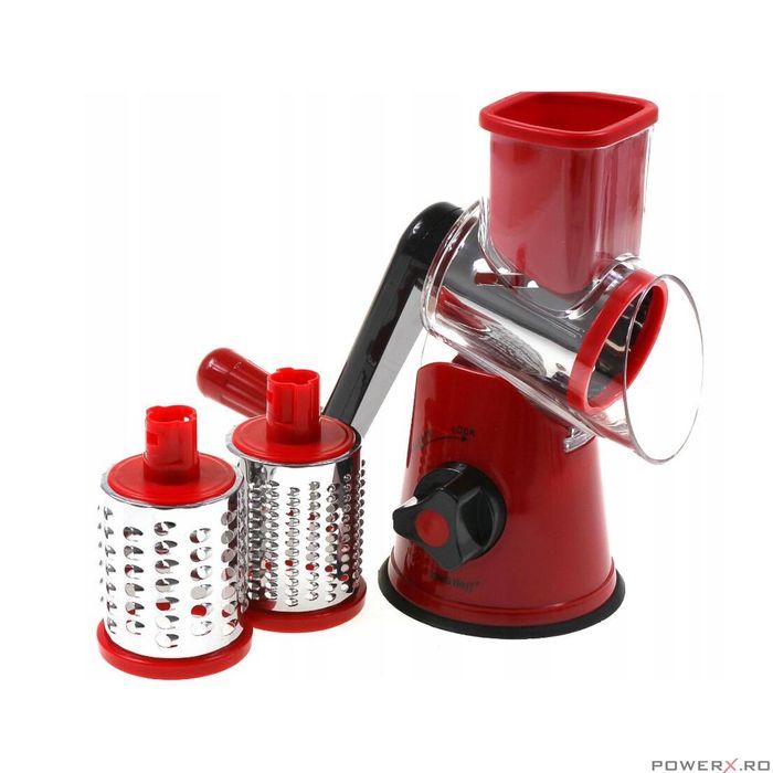 Razatoare manuala pentru legume si fructe, rosu, 26,5x12,5x24cm,