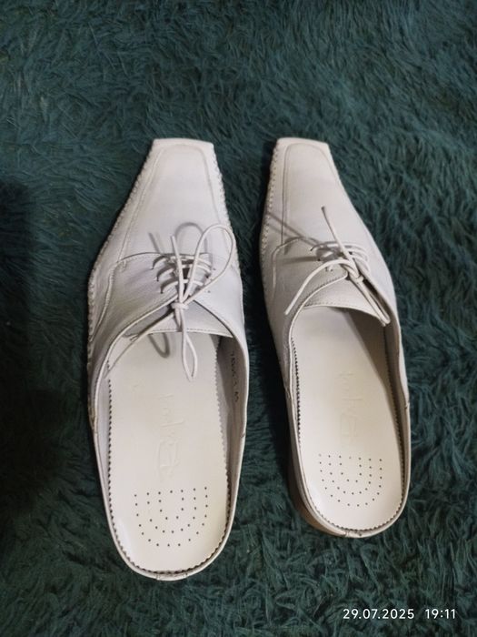 Сабо из натуральной кожи