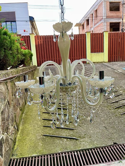 Candelabru cristal sticla