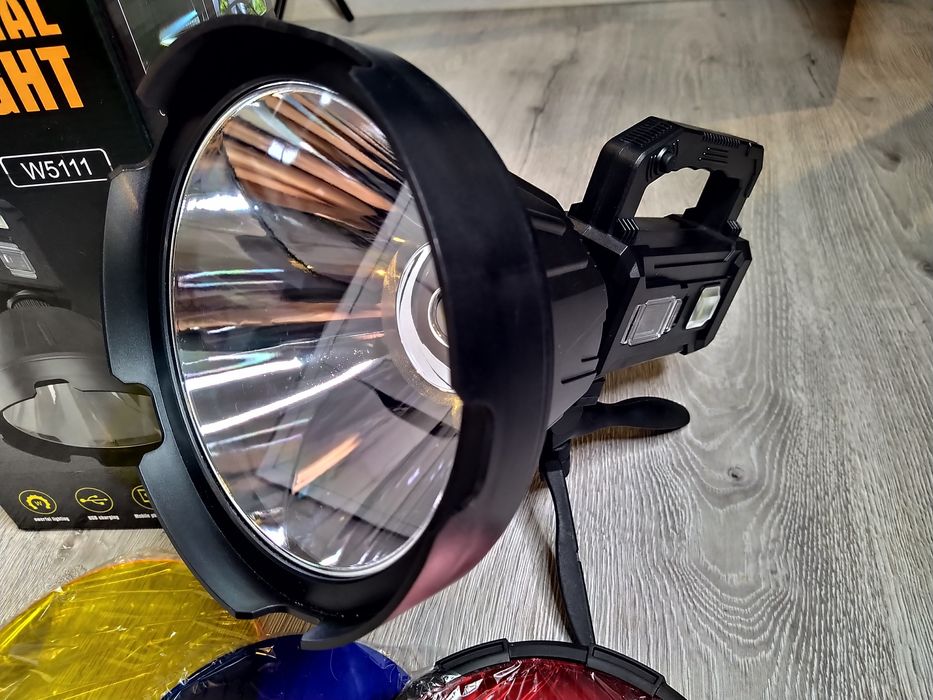 Lanterna W5111 LED XHP90.3-OC cu Trepied, Reflector Mare 20 cm