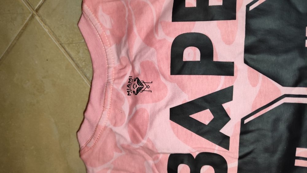 Tricou Bape x Inter Miami roz m