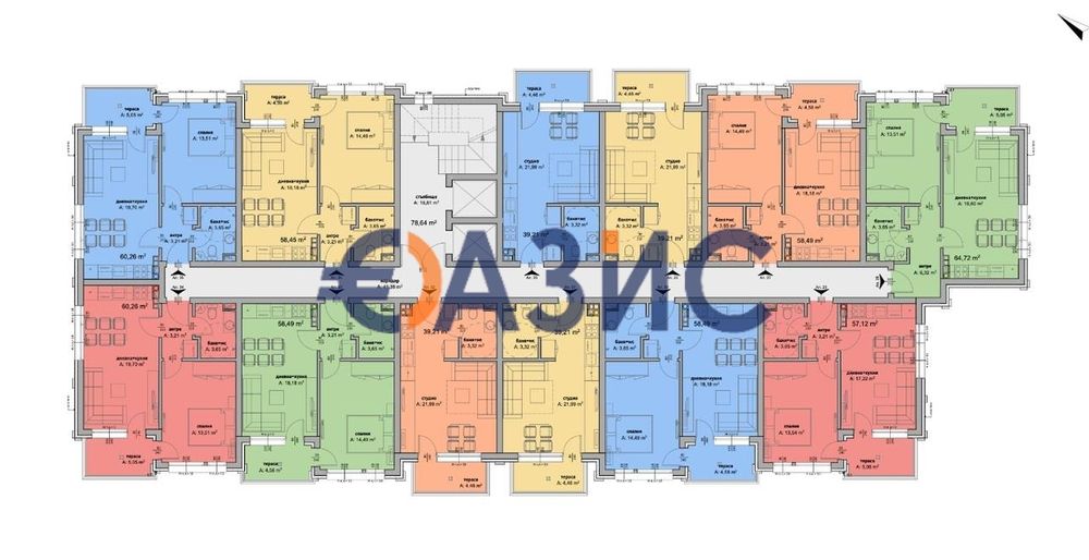 Продава се Двустаен апартамент в к.к. Слънчев бряг - 55 кв.м за 708 €/кв.м - Снимка #9