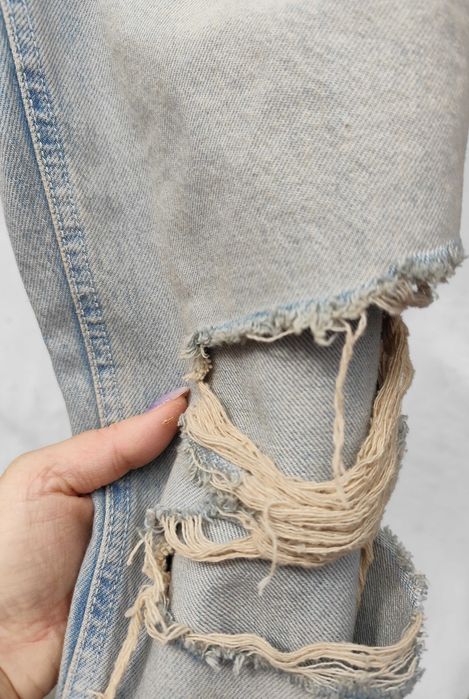 Нови накъсани дънки с висока талия Фишбон (New Yorker), М размер